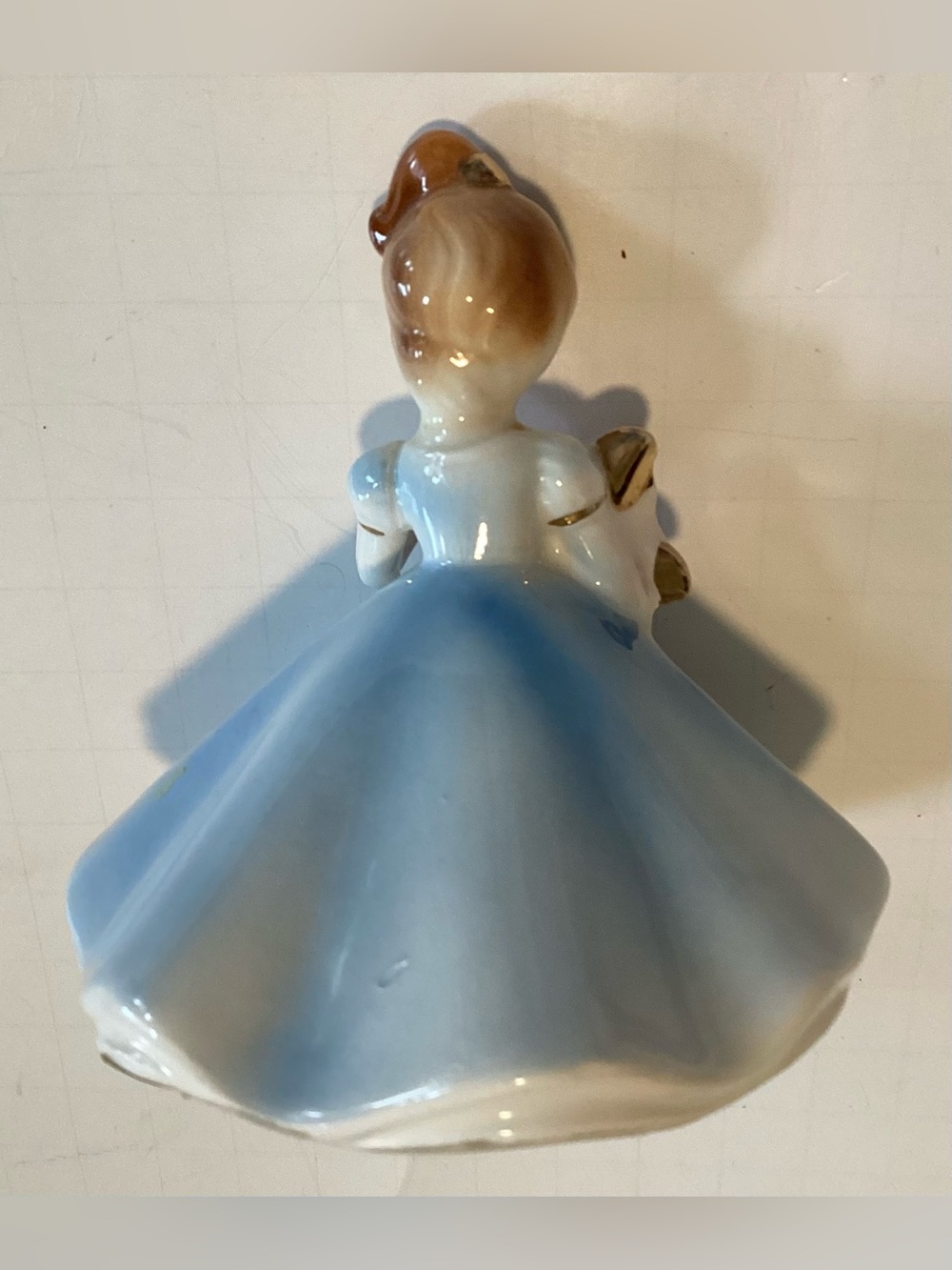 Vtg Josef Originals Birthday Month April Diamond Blue Dress Figurine, Black Eyes - Picture 6 of 8